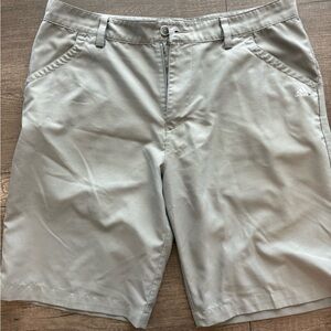 Adidas Men's Light Gray Flat Front Shorts